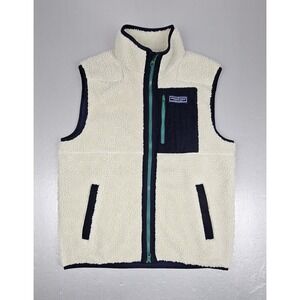 Vineyard Vines Vest Mens Medium Tan Sherpa SuperShep Courdroy Pocket Outdoor